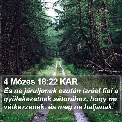 4 Mózes 18:22 KAR Bible Verse Image