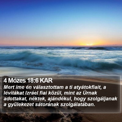 4 Mózes 18:6 KAR Bible Verse Image