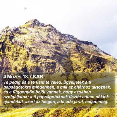 4 Mózes 18:7 KAR Bible Verse Image