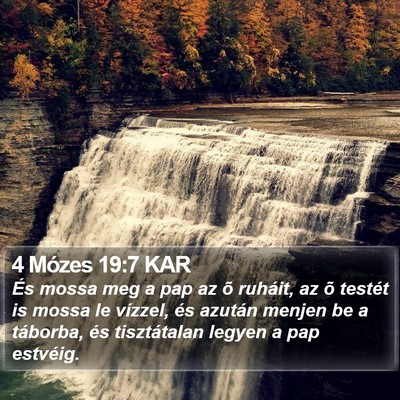 4 Mózes 19:7 KAR Bible Verse Image