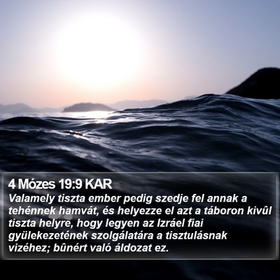 4 Mózes 19:9 KAR Bible Verse Image