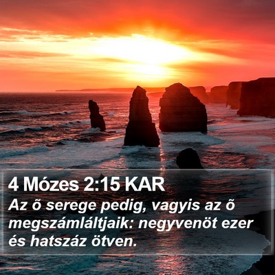4 Mózes 2:15 KAR Bible Verse Image