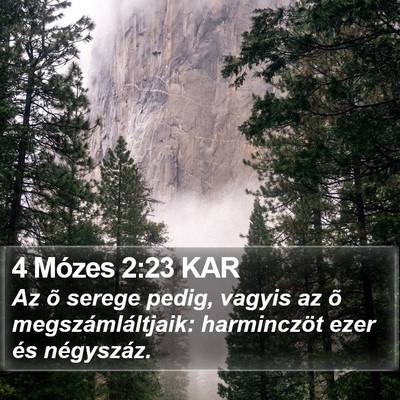 4 Mózes 2:23 KAR Bible Verse Image