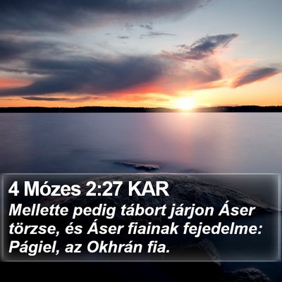 4 Mózes 2:27 KAR Bible Verse Image