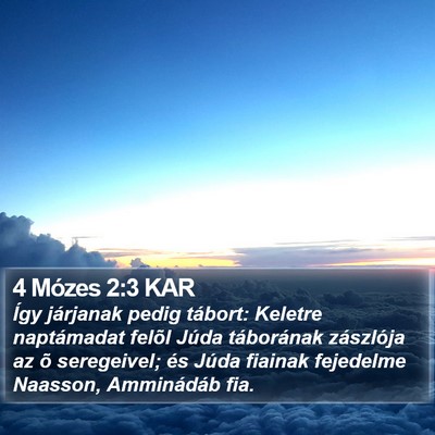 4 Mózes 2:3 KAR Bible Verse Image