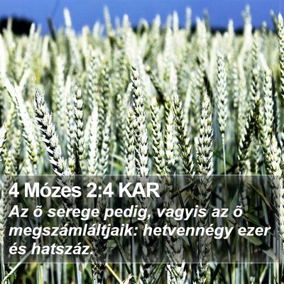 4 Mózes 2:4 KAR Bible Verse Image