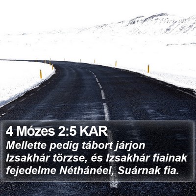 4 Mózes 2:5 KAR Bible Verse Image