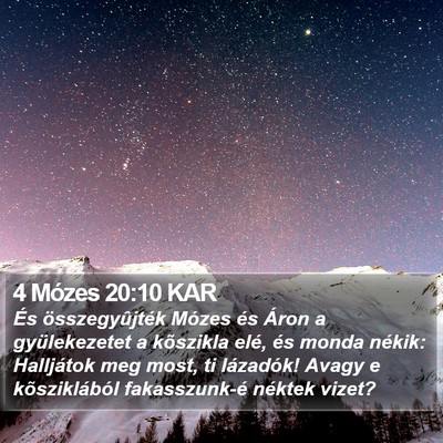 4 Mózes 20:10 KAR Bible Verse Image