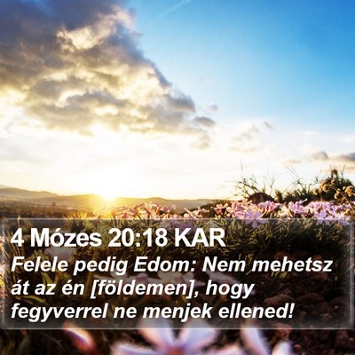 4 Mózes 20:18 KAR Bible Verse Image
