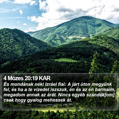 4 Mózes 20:19 KAR Bible Verse Image
