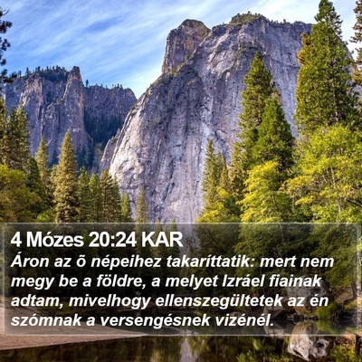 4 Mózes 20:24 KAR Bible Verse Image
