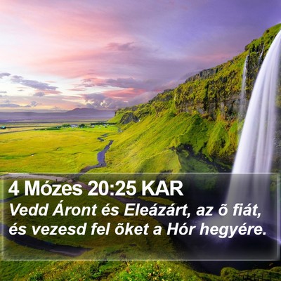 4 Mózes 20:25 KAR Bible Verse Image