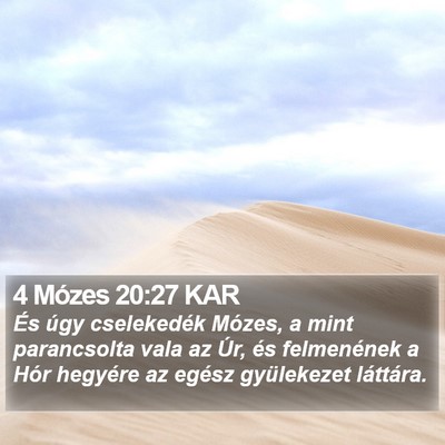 4 Mózes 20:27 KAR Bible Verse Image
