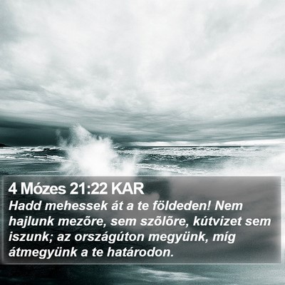 4 Mózes 21:22 KAR Bible Verse Image