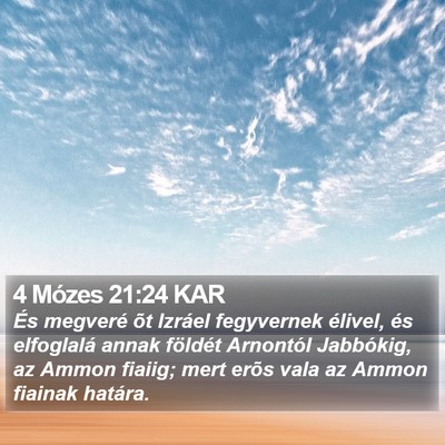 4 Mózes 21:24 KAR Bible Verse Image