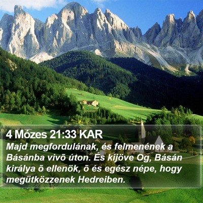 4 Mózes 21:33 KAR Bible Verse Image