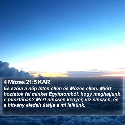 4 Mózes 21:5 KAR Bible Verse Image