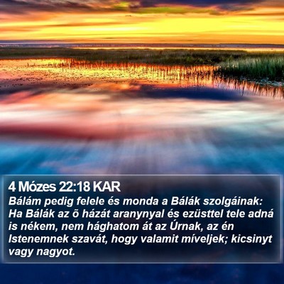 4 Mózes 22:18 KAR Bible Verse Image