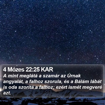 4 Mózes 22:25 KAR Bible Verse Image