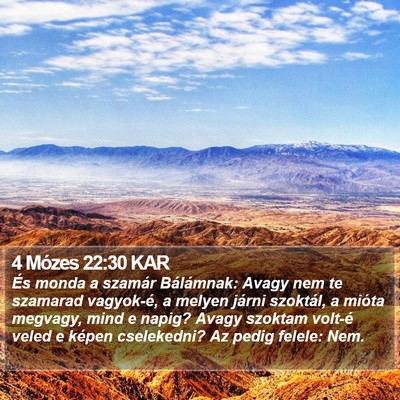 4 Mózes 22:30 KAR Bible Verse Image