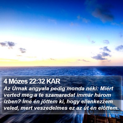 4 Mózes 22:32 KAR Bible Verse Image