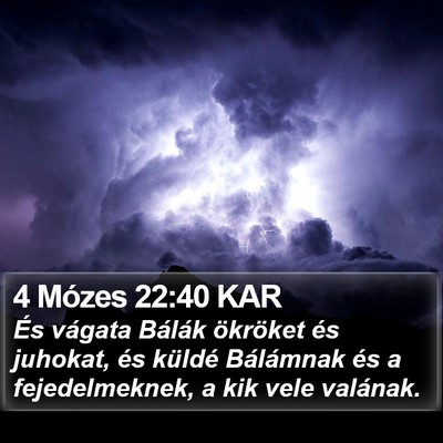 4 Mózes 22:40 KAR Bible Verse Image
