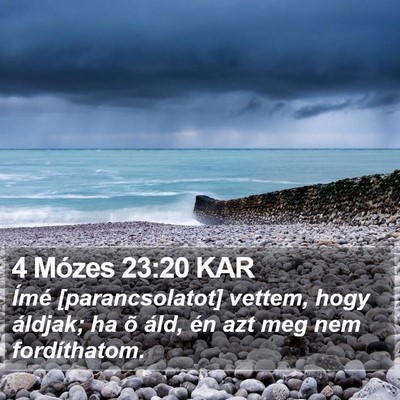 4 Mózes 23:20 KAR Bible Verse Image