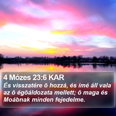 4 Mózes 23:6 KAR Bible Verse Image