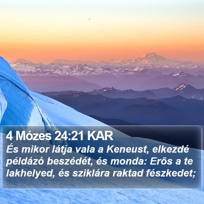 4 Mózes 24:21 KAR Bible Verse Image