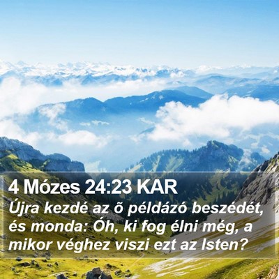 4 Mózes 24:23 KAR Bible Verse Image