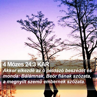 4 Mózes 24:3 KAR Bible Verse Image