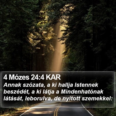 4 Mózes 24:4 KAR Bible Verse Image