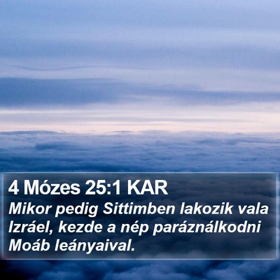 4 Mózes 25:1 KAR Bible Verse Image