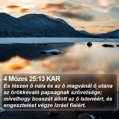 4 Mózes 25:13 KAR Bible Verse Image
