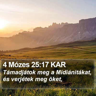4 Mózes 25:17 KAR Bible Verse Image