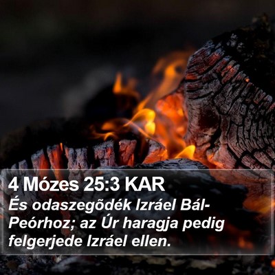 4 Mózes 25:3 KAR Bible Verse Image