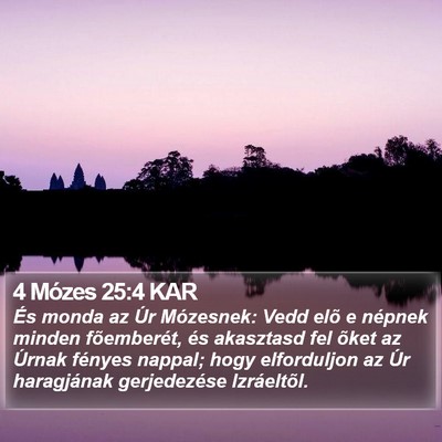 4 Mózes 25:4 KAR Bible Verse Image