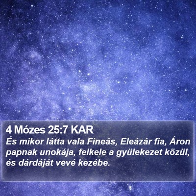 4 Mózes 25:7 KAR Bible Verse Image