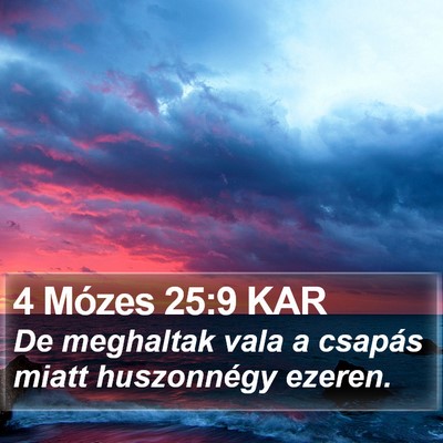 4 Mózes 25:9 KAR Bible Verse Image