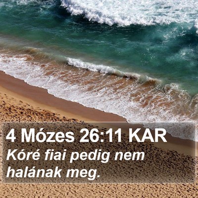 4 Mózes 26:11 KAR Bible Verse Image