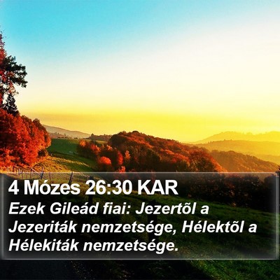 4 Mózes 26:30 KAR Bible Verse Image