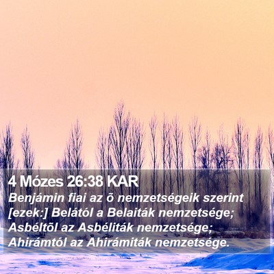 4 Mózes 26:38 KAR Bible Verse Image