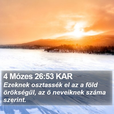 4 Mózes 26:53 KAR Bible Verse Image