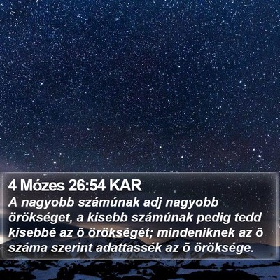 4 Mózes 26:54 KAR Bible Verse Image