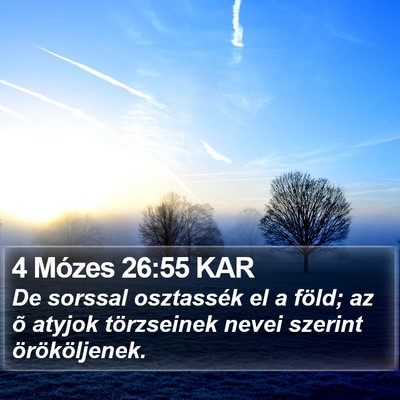 4 Mózes 26:55 KAR Bible Verse Image