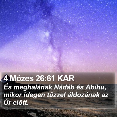 4 Mózes 26:61 KAR Bible Verse Image