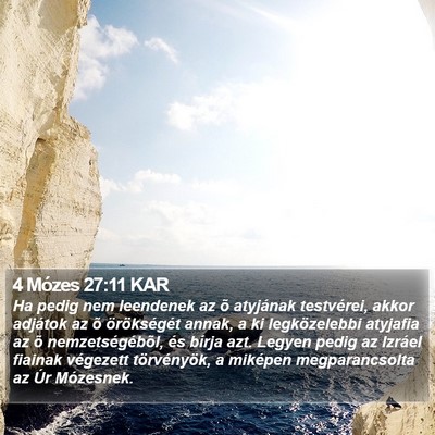 4 Mózes 27:11 KAR Bible Verse Image