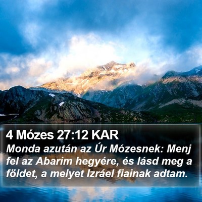 4 Mózes 27:12 KAR Bible Verse Image