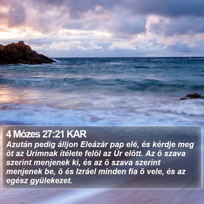 4 Mózes 27:21 KAR Bible Verse Image