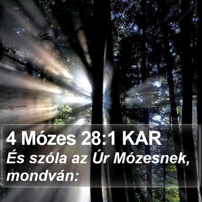 4 Mózes 28:1 KAR Bible Verse Image